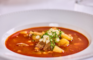 Traditional goulash soup